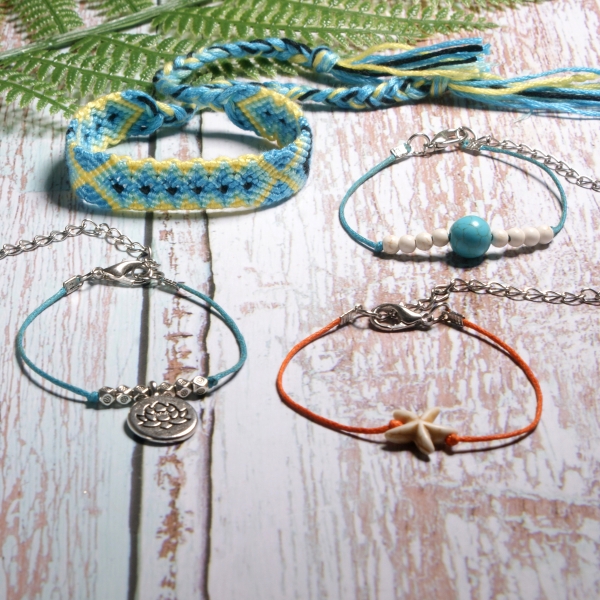 Ethno Look Anklet in a set of 4